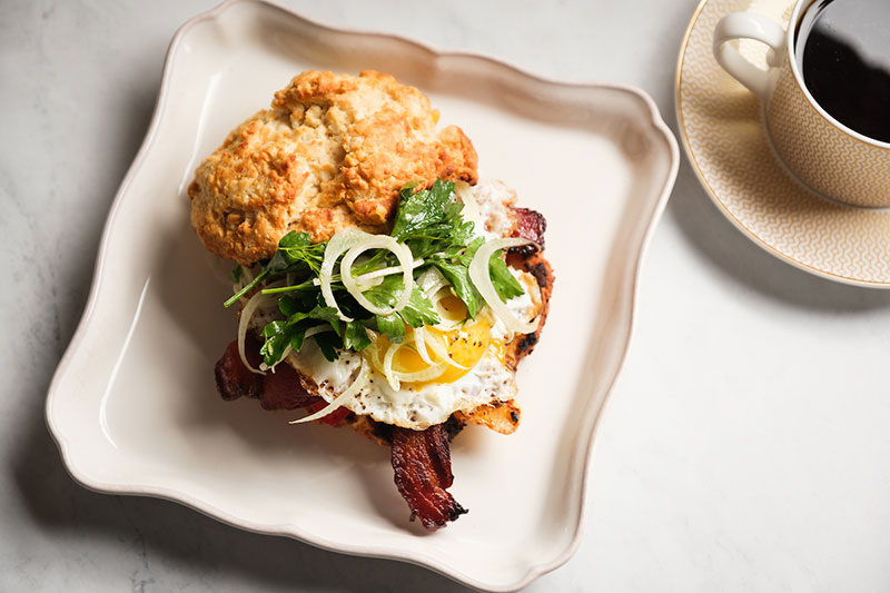 Aerial image of food & coffee