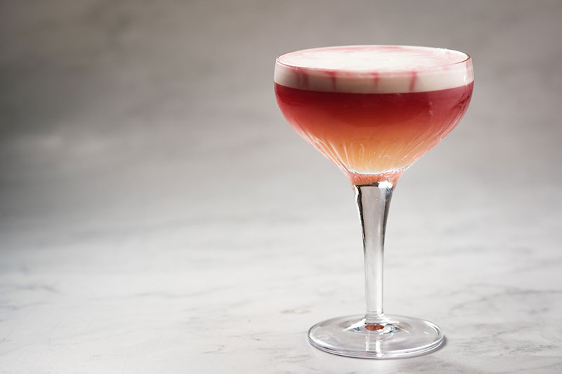 Image of cocktail with egg white foam